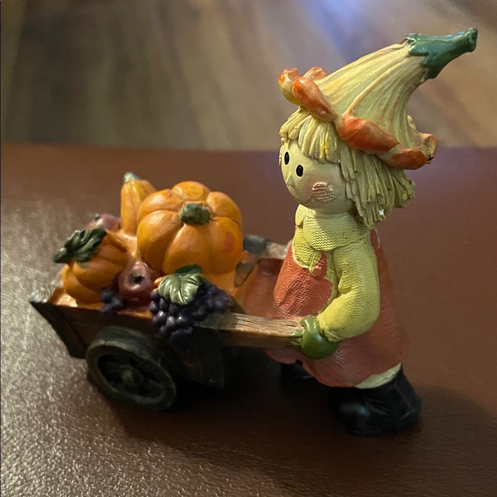 Fall Harvest pumpkin Scarecrow Figurine